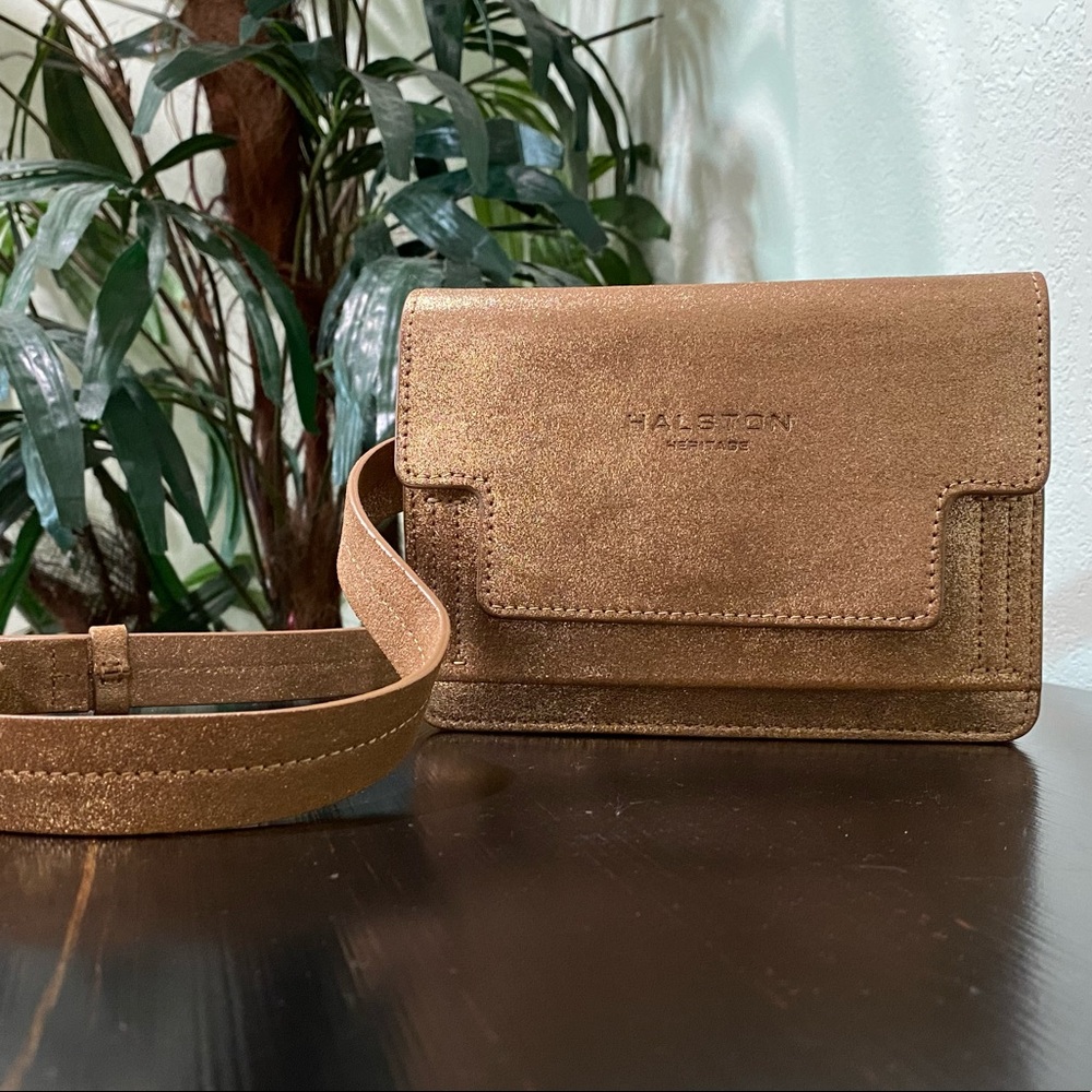 BOGO FREE! Halston Heritage metallic belt/crossbody bag